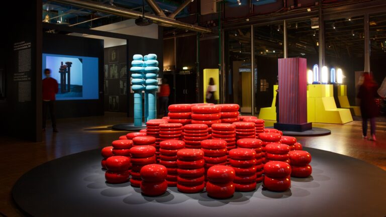 Abet Laminati at the exhibition dedicated to Sottsass at the Pompidou Centre in Paris
